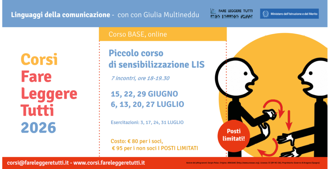 LIS e Comunicazione. A Faenza il Piccolo corso di sensibilizzazione di FARE LEGGERE TUTTI