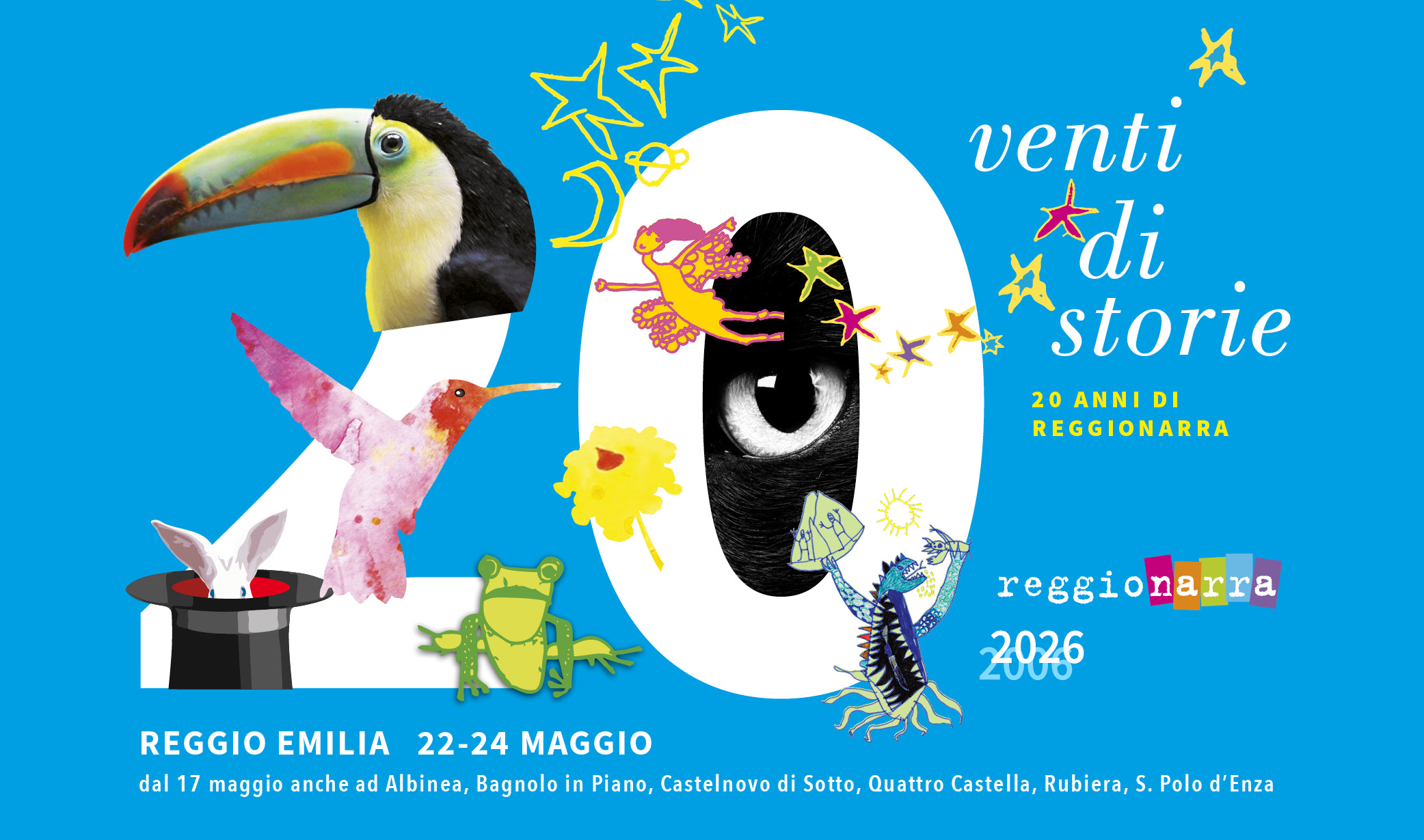 Reggionarra compie vent'anni! Un'edizione speciale con tante storie, spettacoli e incontri accessibili a tutti