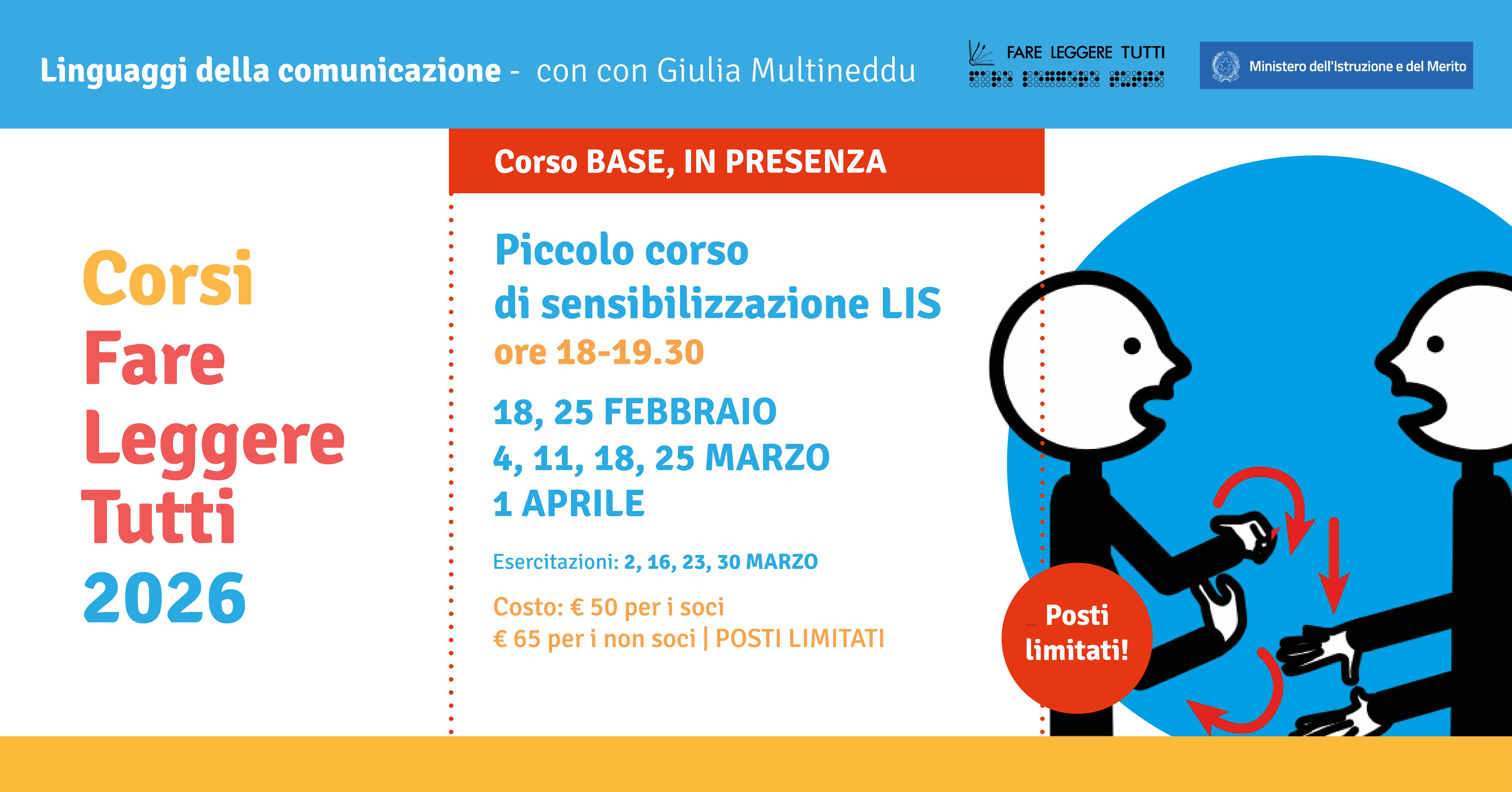 Il Piccolo corso di sensibilizzazione alla LIS di Fare Leggere Tutti
