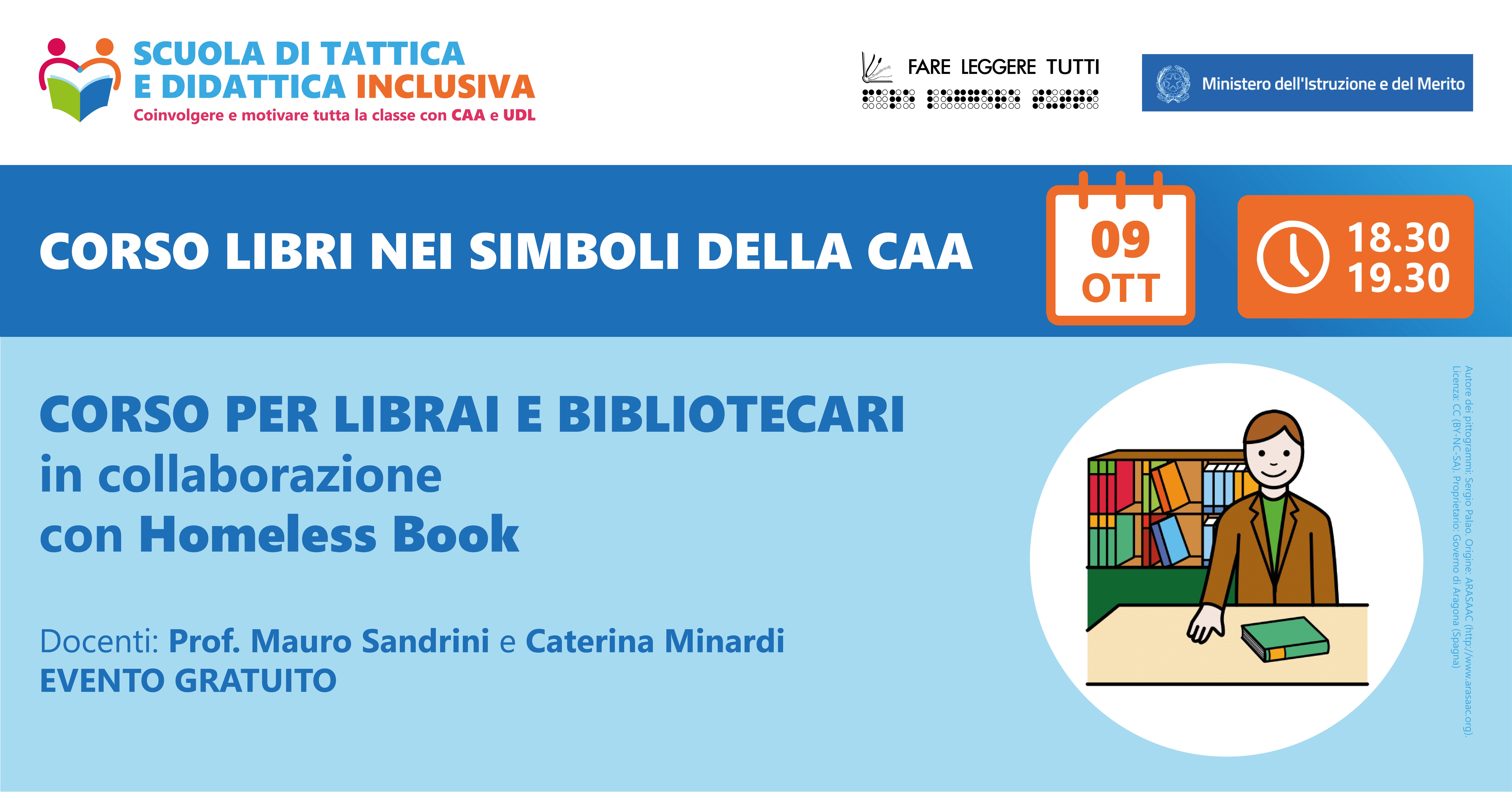 Una formazione online gratuita sulla CAA per librari e bibliotecari a cura di Homeless Book